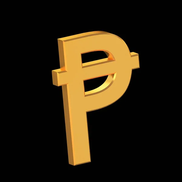 Peseta 3D Icon Isolated on Transparent Background, Gold Texture, 3D Rendering