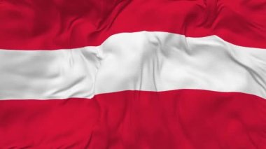 Austria Flag Seamless Looping Background, Looped Bump Texture Cloth Waving Slow Motion, 3D Rendering