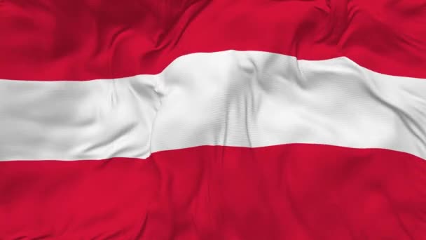 Austria Flag Seamless Looping Background Looped Bump Texture Cloth Waving — Stock Video