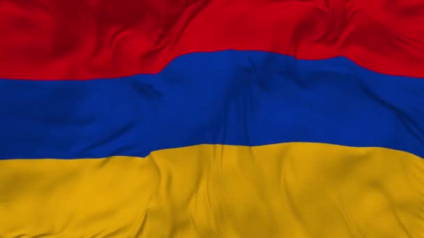 Arménie Vlajka Bezešvé Smyčky Pozadí Smyčka Hran Textury Vlnění Pomalý — Stock video