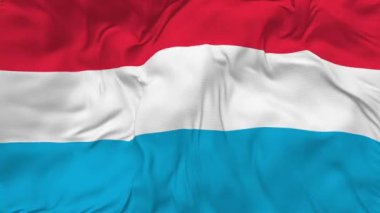 Luxembourg Flag Seamless Looping Background, Looped Bump Texture Cloth Waving Slow Motion, 3D Rendering
