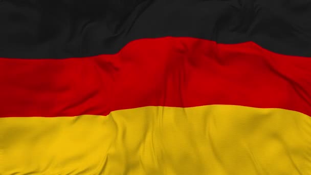 Germany Flag Seamless Looping Background Looped Bump Texture Cloth Waving — Stockvideo