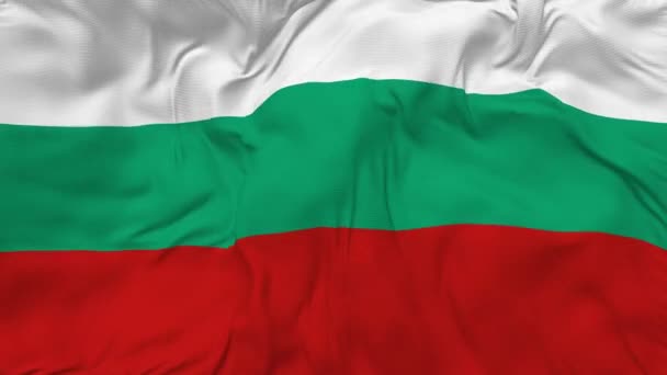 Bulharsko Vlajka Bezešvé Smyčka Pozadí Smyčka Hran Textura Tkanina Vlnění — Stock video