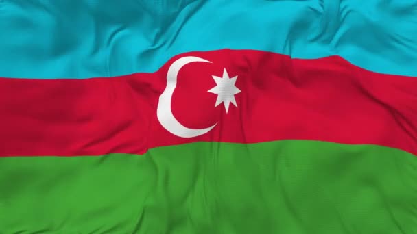 Aserbaidschan Flagge Nahtloser Schleifen Hintergrund Schleifen Bump Textur Tuch Wellenbewegungen — Stockvideo
