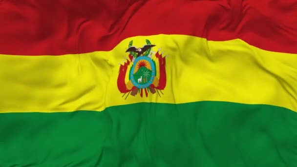 Bolivien Flagge Nahtlose Schleife Hintergrund Schleife Bump Textur Tuch Waving — Stockvideo