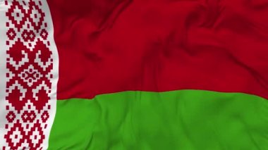 Belarus Flag Seamless Looping Background, Looped Bump Texture Cloth Waving Slow Motion, 3D Rendering