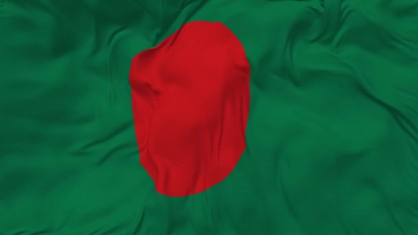 Bangladesh Flag Seamless Looping Background Looped Bump Texture Cloth Waving — стокове відео