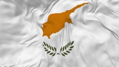 Cyprus Flag Seamless Looping Background, Looped Bump Texture Cloth Waving Slow Motion, 3D Rendering