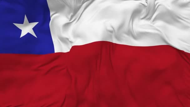 Chile Flag Seamless Looping Background Looped Bump Texture Cloth Waving — Stock video