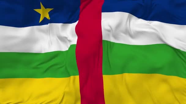 Zentralafrikanische Republik Flagge Nahtloser Schleifen Hintergrund Schleifen Bump Textur Tuch — Stockvideo
