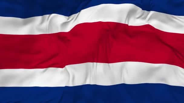 Costa Rica Flagge Nahtloser Schleifen Hintergrund Schleifen Bump Textur Tuch — Stockvideo