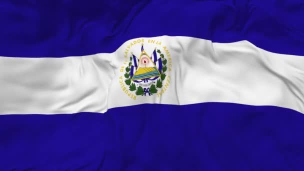 萨尔瓦多国旗无缝合线背景图 环形泵纹理布慢动作 三维渲染 — 图库视频影像