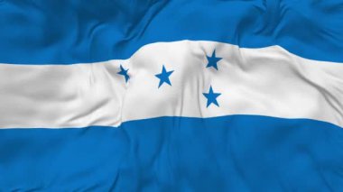 Honduras Bayrağı Kusursuz Döngü Arkaplanı, Döngülü Çarpışan Doku Kumaşı Yavaş Hareket, 3B Görüntüleme