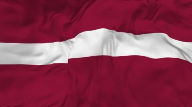 Letonya Bayrağı Kusursuz Döngü Arkaplanı, Devrilmiş Kabarık Doku Kumaşı Sallama Yavaş Hareketi, Üç Boyutlu Hazırlama