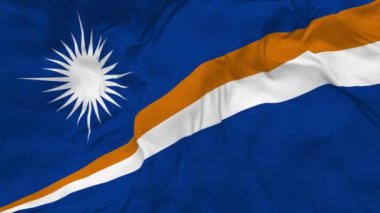 Marshall Adaları Kusursuz Döngüsüz Döngü Arkaplan, Döngülü Kabarık Doku Kumaşı Yavaş Hareket, 3 boyutlu Renderleme 