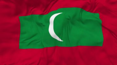 Maldivler Bayraksız Döngüleme Arkaplanı, Döngülü Çarpışan Doku Kumaşı Yavaş Hareket, 3B Görüntüleme 