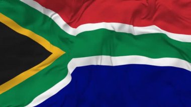 Güney Afrika Bayrağı Kusursuz Döngü Arkaplanı, Döngülü Kabarık Doku Kumaşı Yavaş Hareket, 3 Boyutlu Hazırlama