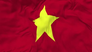 Vietnam Bayrağı Kusursuz Döngü Arkaplanı, Döngülü Kabarık Doku Kumaşı Yavaş Hareket, 3B Görüntüleme