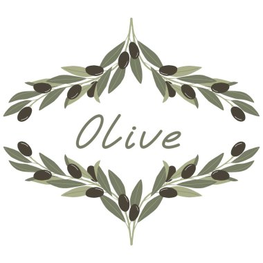   Zeytin dalları, Çerçeve, Grafik tasarımı, Yazı