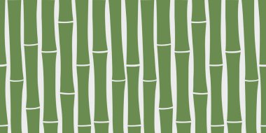 Beyaz arkaplanda bambunun vektör çizimi, kusursuz sınır, Desen, Bitki, Doğa, Kurdele, Vektör tasarımı