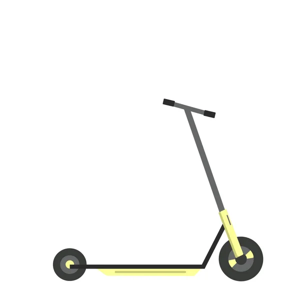 電動スクーターのアイコン キックスクーター エコ輸送シンボル 白を基調としたベクトルイラスト ベクターイラスト — ストックベクタ