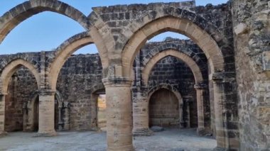 Kıbrıs Rum Kesimi 'nin ıssız Ayios Sozomenos kasabasındaki Aziz Mamas Gotik Kilisesi kalıntıları ve çevresi