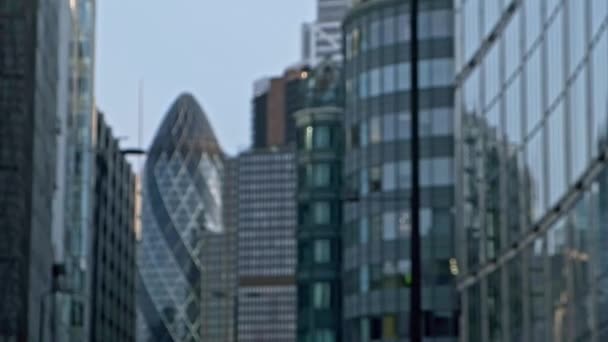 Городской Пейзаж Лондонского Сити Улицы Спапфилде Англии — стоковое видео