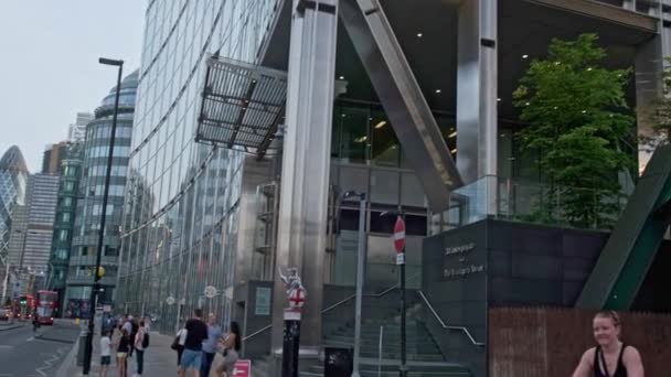 Scena Urbană Orașului Londra Văzută Stradă Din Spitalfields Din Anglia — Videoclip de stoc