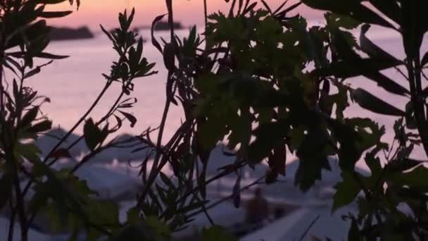 Bela Luz Enquanto Sol Põe Uma Praia Latsi Distrito Paphos — Vídeo de Stock