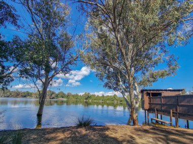 Kıbrıs 'taki Athalassa doğal parkında kuş izleme kulesi