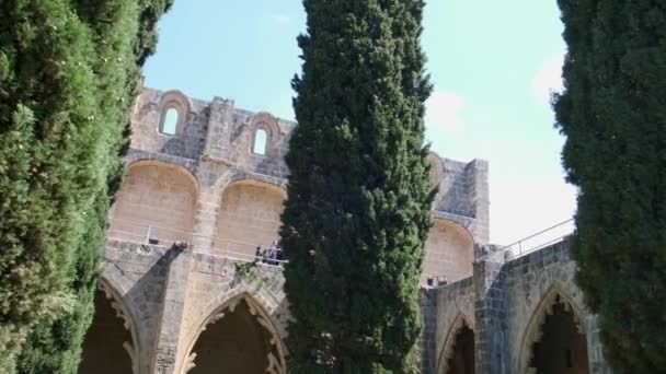 Abtei Von Bellapais Bei Kyrenia Insel Zypern — Stockvideo