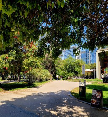 Şehir parkının güzel manzarası