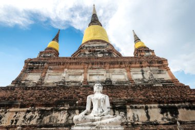 Tayland 's Temple - eski pagoda adlı Wat Yai Chai Mongkhon, Ayutthaya Historical Park, Tayland
