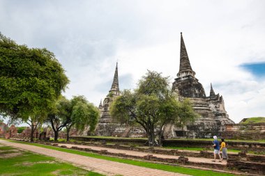 Tayland 's Temple - eski pagoda adlı Wat Phra Sri Sanphet, Ayutthaya Historical Park, Tayland