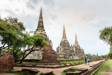 Tayland 's Temple - eski pagoda adlı Wat Phra Sri Sanphet, Ayutthaya Historical Park, Tayland