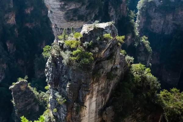 Stock image view of Avatar Mountains, Zhangjiajie National Forest Park, China. This National park was the inspiration for the movie Avatar.