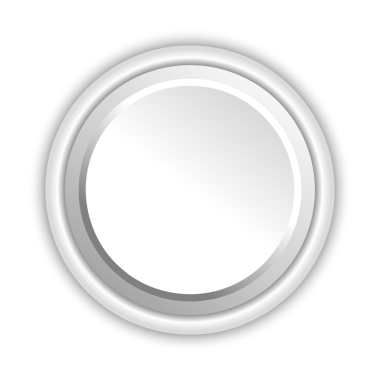 Şeffaf arkaplan PNG dosya kaynağı grafiğinde beyaz düğme izole edildi.