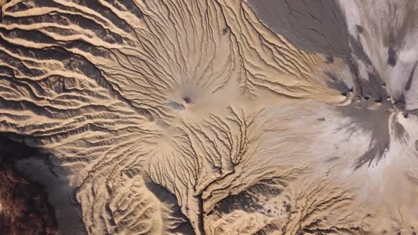Vista Aérea Sobre Volcanes Barro Activo Reserva Volcanes Fangosos Buzau — Vídeos de Stock