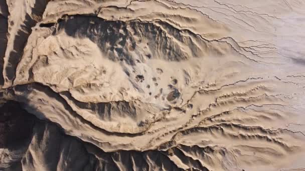 Luftaufnahme Über Aktive Schlammvulkane Schlammvulkane Reservat Buzau Rumänien — Stockvideo