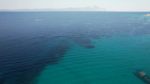 Vídeo Drones Aéreos Icónica Playa Turquesa Zafiro Paradise Sithonia Grecia — Vídeo de stock
