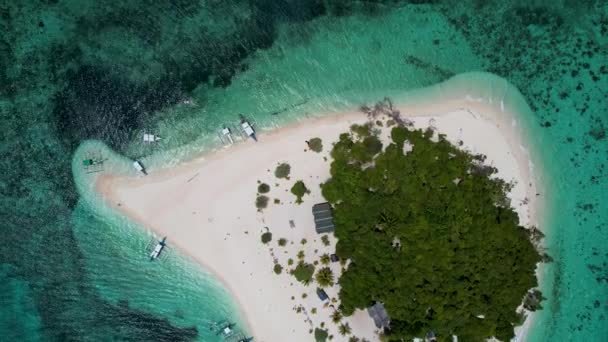 Patawan Adası Nın Güzel Beyaz Kumlu Turkuaz Mavi Sulu Hava — Stok video