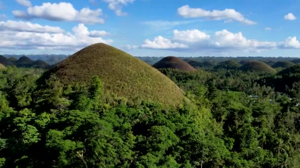 Vidéo Drone Aérien Belle Merveille Nature Chocolate Hills Bohol Island — Video