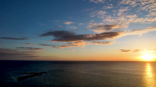Aerial Drone Video Beautiful Sunset Spot Paliton Beach Golden Hour — Vídeo de stock