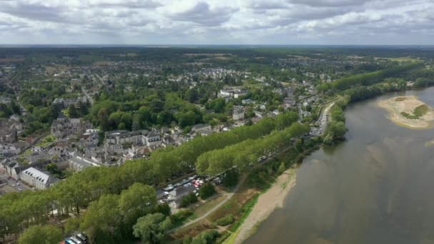 Yüksek Kaliteli Hava Görüntüleri Fransa Daki Amboise Manzarası Loire Vadisi — Stok video