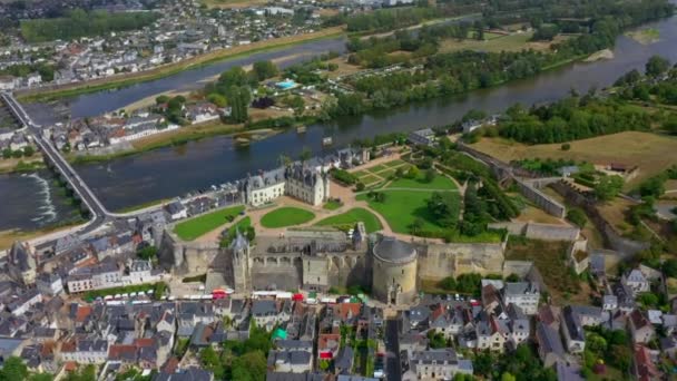 Amboise Fransa Daki Amboise Şatosunun Loire Vadisi Nin Yaz Günündeki — Stok video