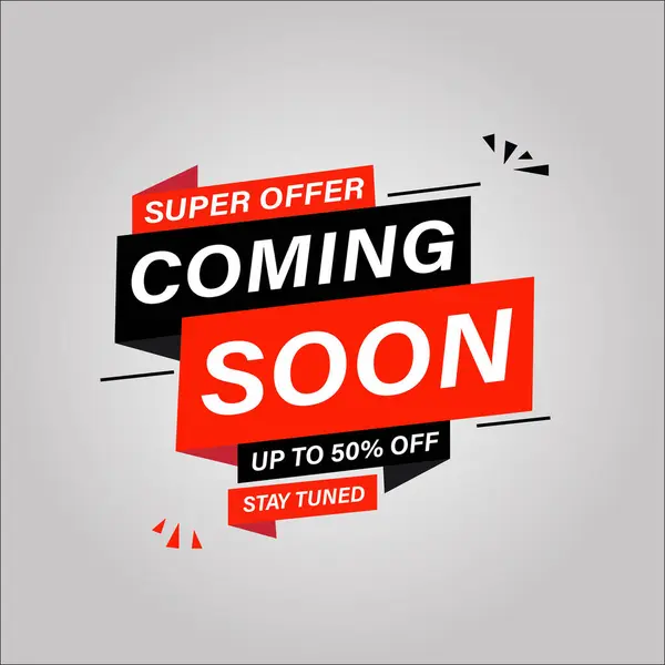 Yakında Banner kırmızı indirimli Web Sitesi Posteri ve Banner Yaratıcı Tasarım Sanatı