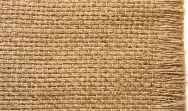 Texture Brown Burlap Rough Fabric Fibers Bags Macro — Stock Photo, Image