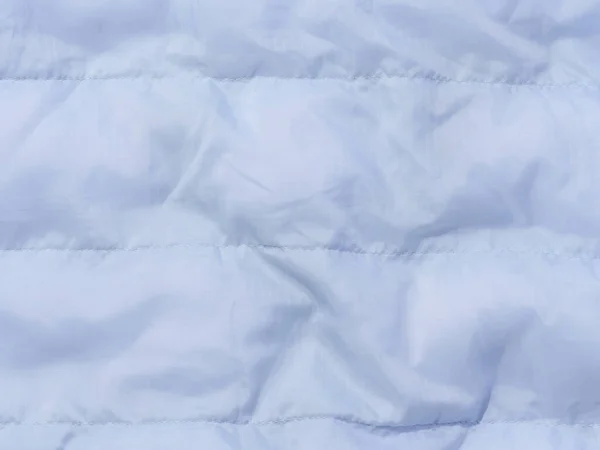 Egy Darab Kék Szövet Lefelé Töltés Varrás Szövet Kabátok Kabátok — Stock Fotó