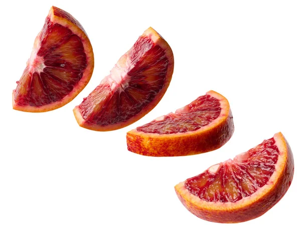Juicy Piece Red Orange White Isolated Background — Stock Photo, Image