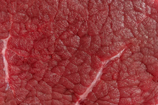 Textura Pedaço Vermelho Carne Bovina Macro — Fotografia de Stock